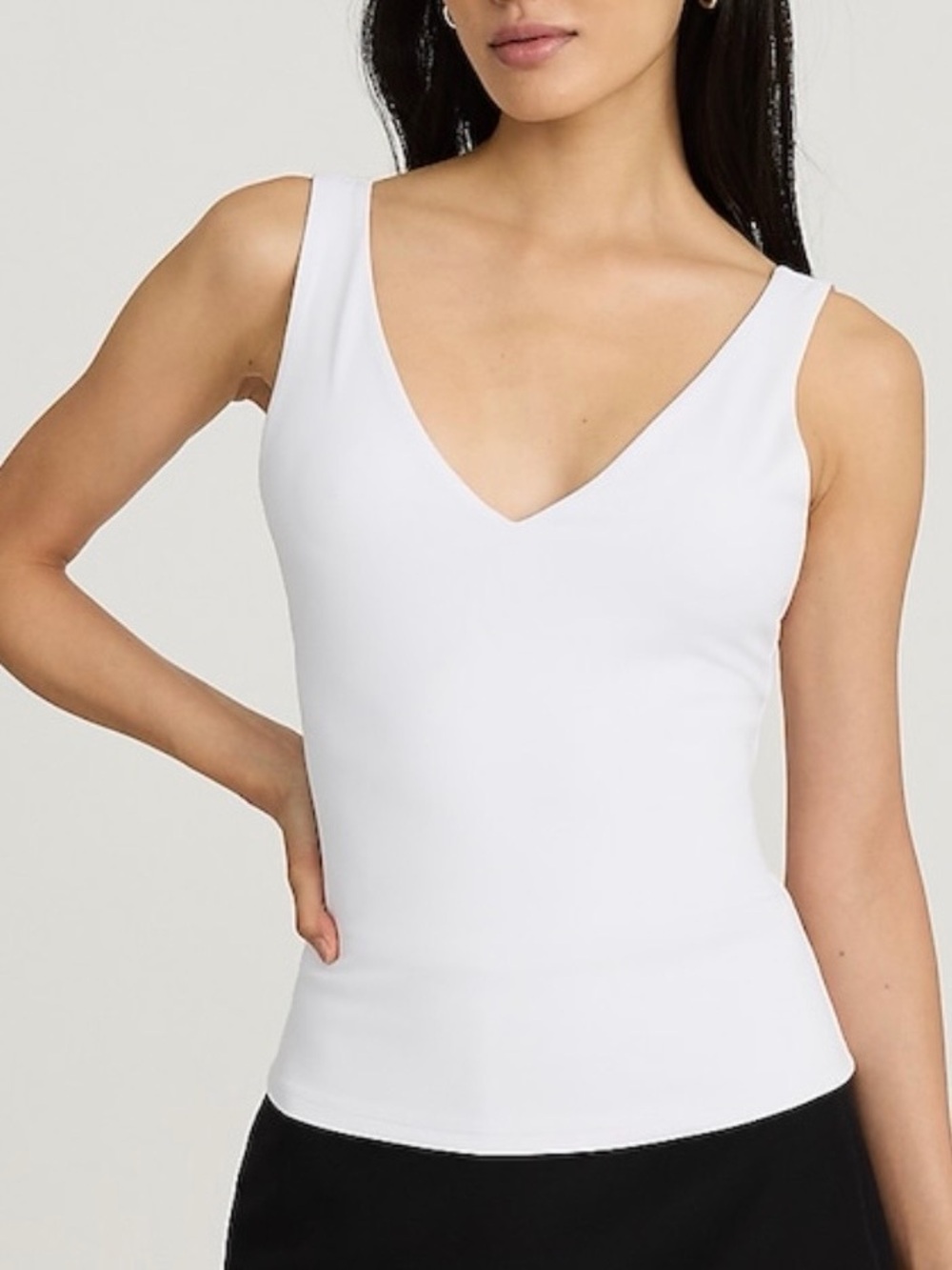 Express V-Neck Sleeveless Women's Sleeveless Shirt White - XS
